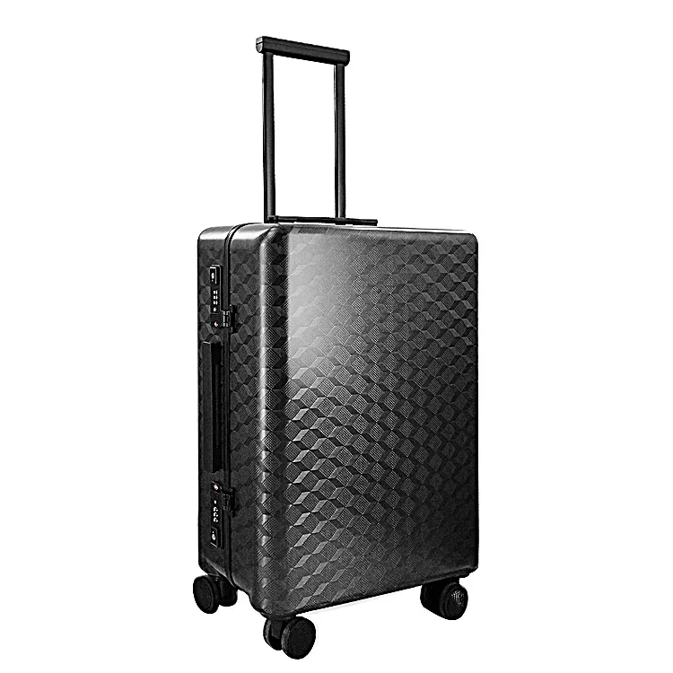 
wholesale promotional carbon fiber suitcase luggage bag for travel with usb 