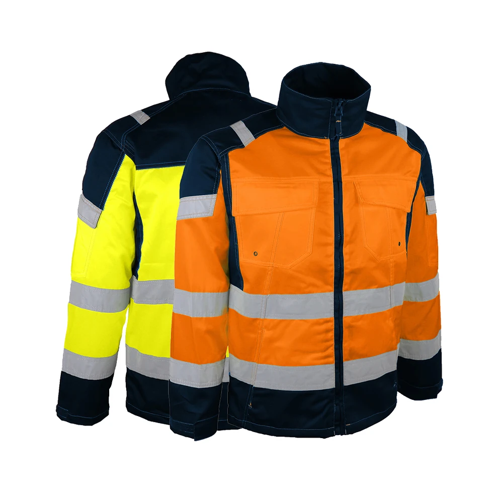 Glory OEM Adults Multiple Pockets Reflective Workwear Industrial Mens Work Jacket