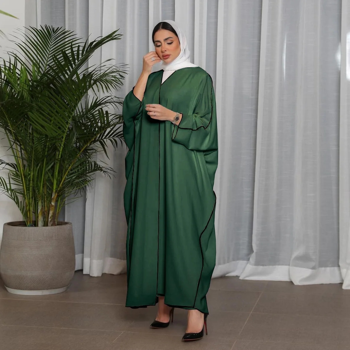 MQ063 Trendy EID Ramadan Islamic Clothing Patchwork Plus Size Middle East Abaya Robe Femme Abaya Women Muslim Dress