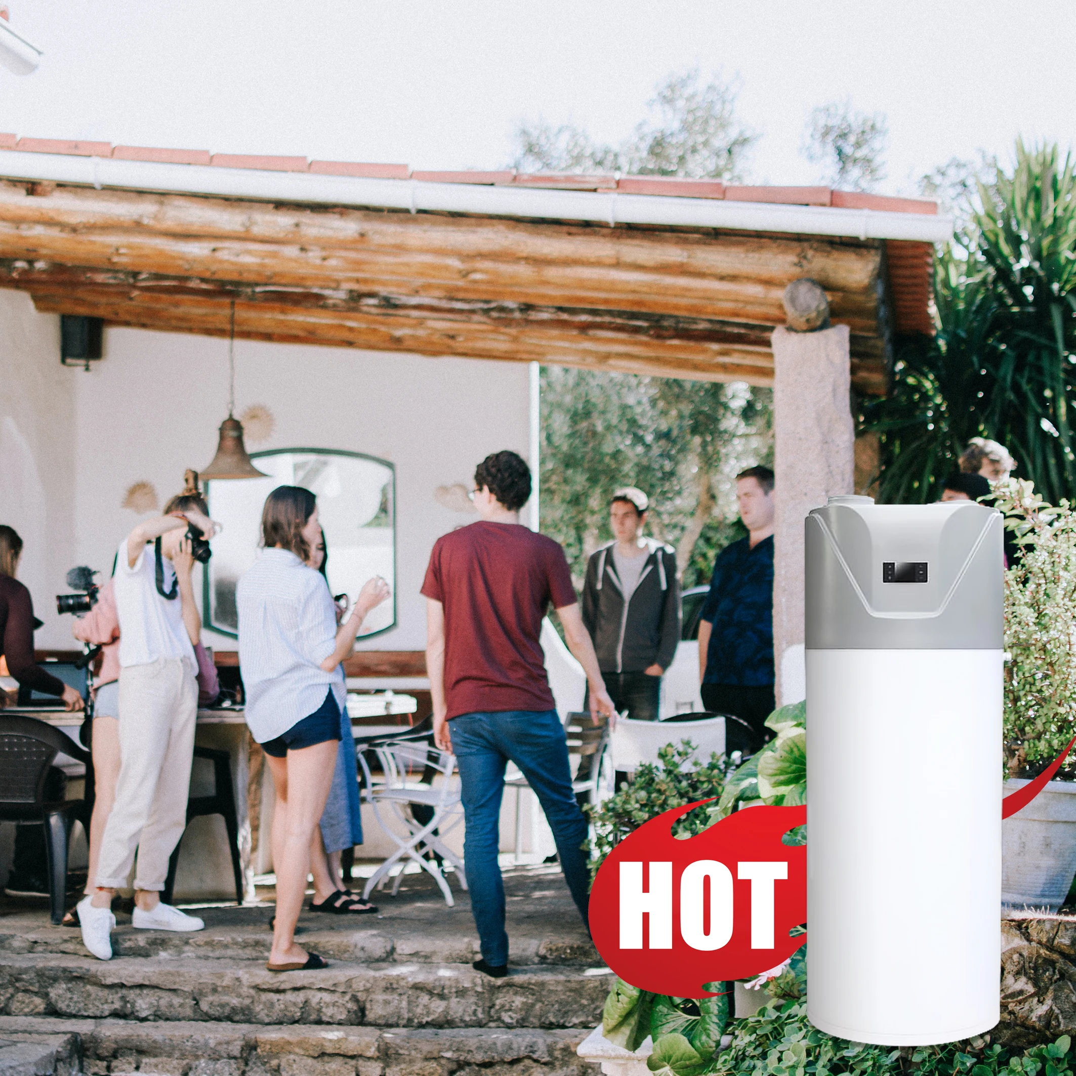 Multifunctional All In One Air Source Heat Pump Water Boiler 3KW 4KW 150L 200L 300L Air Source Heat Pump All In One Water Heater