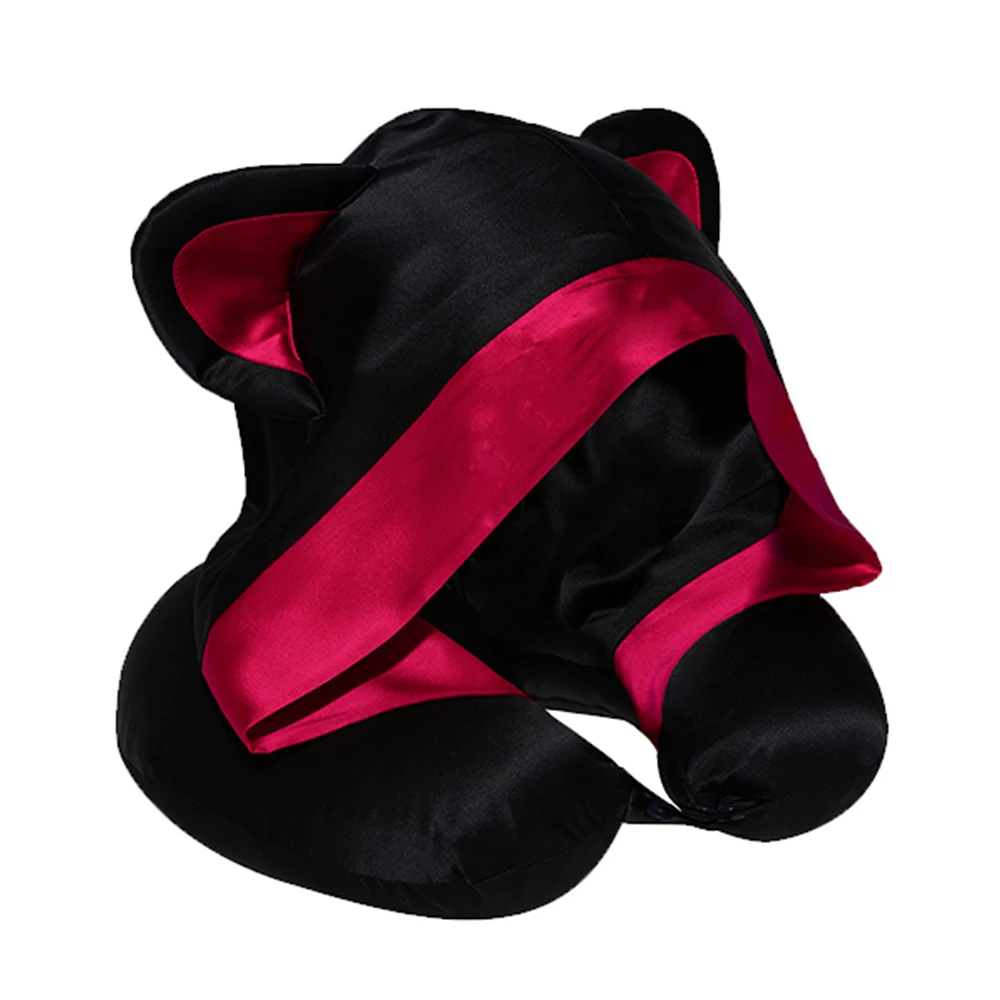 Custom logo Lightweight U shaped air silk neck pillow camping travel neck support pillow