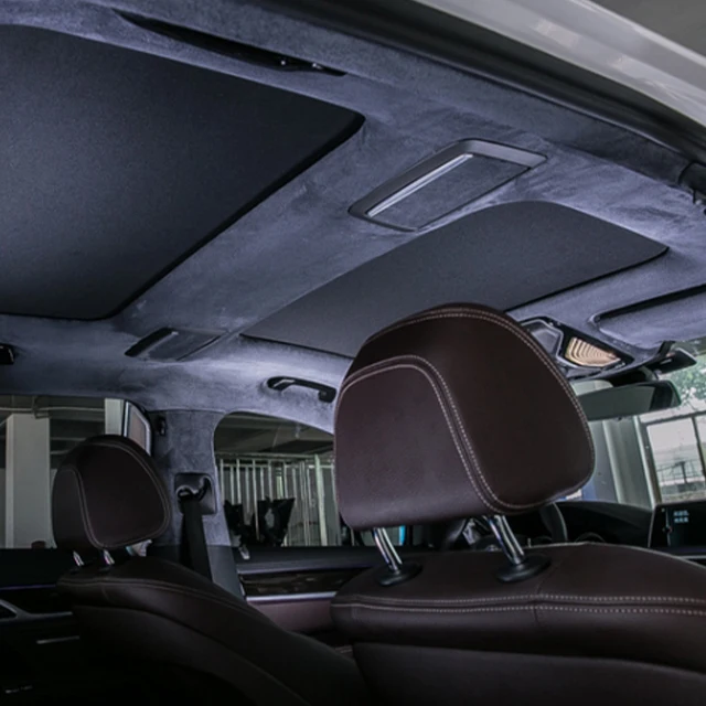 Spot Goods 0.8mm Thickness 1.6m Width Plush Fabric Car Ceiling Plush Fabric