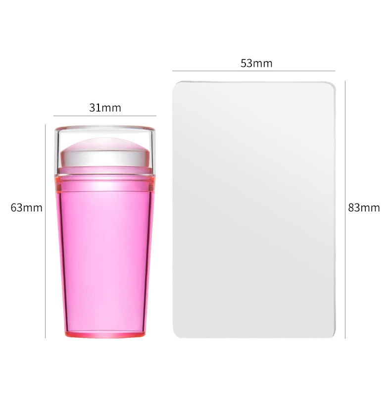 FOCSTAR Hot Selling Clear Silicone Stamping Jelly with Scraper Nail Art Stamp Stamper Plate Kit (BTB045)