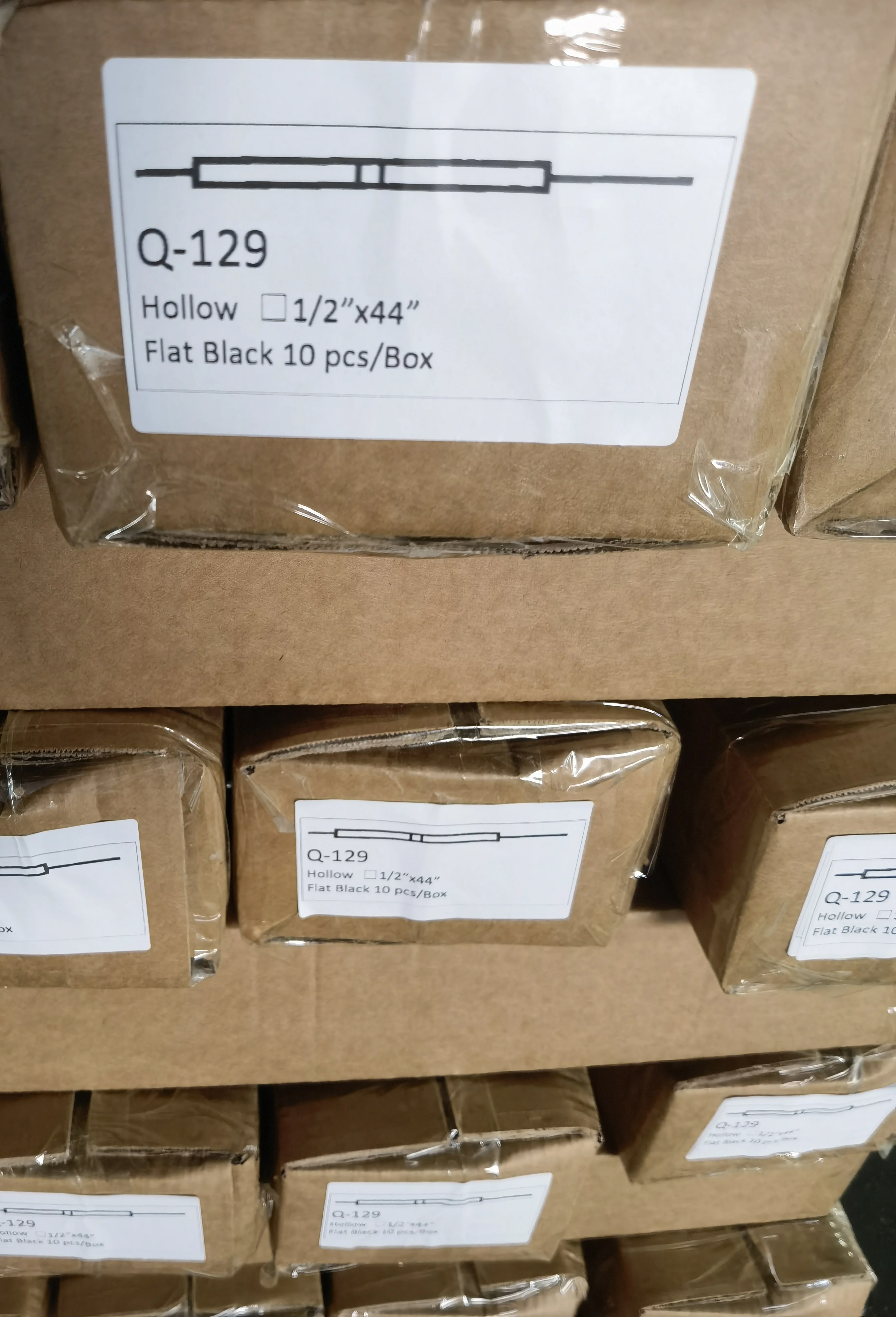 JYD Home Wholesale Rectangle Wrought  Iron Hollow Stairs Balusters -  1/2 in. x 44 in. (Q-129)  -Wrought Iron Decorative parts