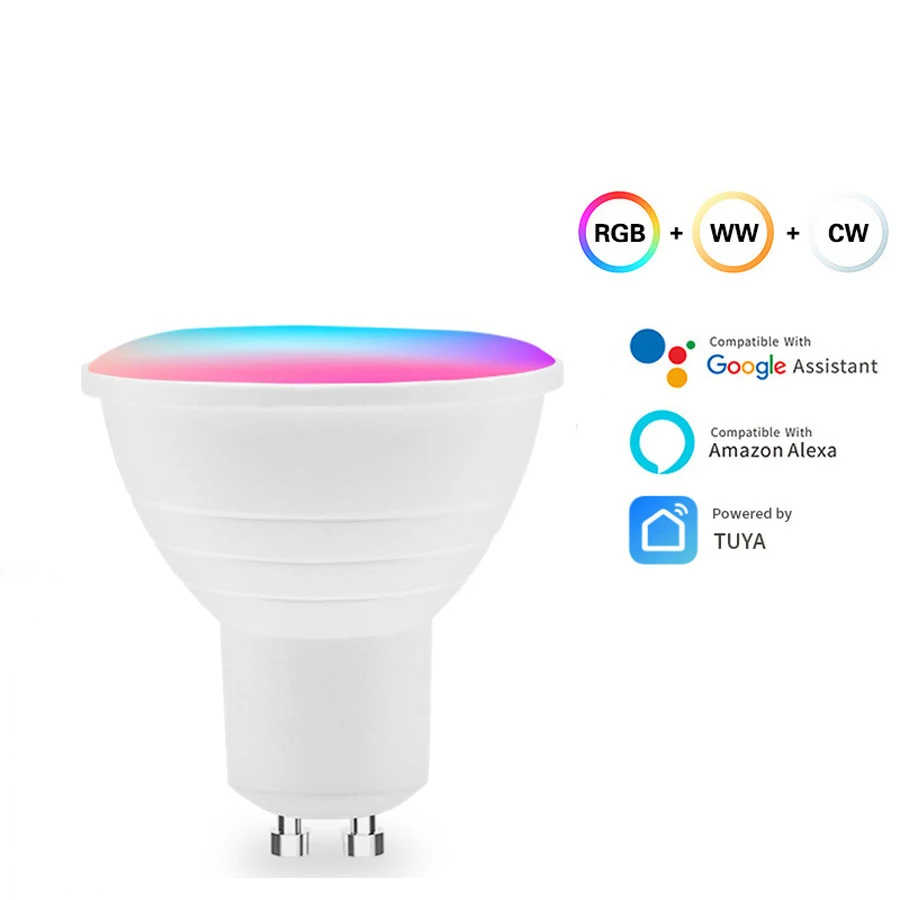 Умный домашний светодиодный прожектор TUYA 5 Вт WIFI ZigBee GU10 RGB CCT GU5.3 MR16 Светодиодная лампа с дистанционным управлением
