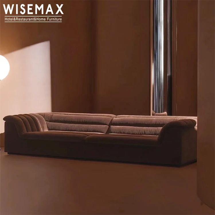 Мебель WISEMAX Итальянский ретро роскошный красный бархатный тканевый комплект мебели для гостиной диваны l-образной формы секционные тканевые