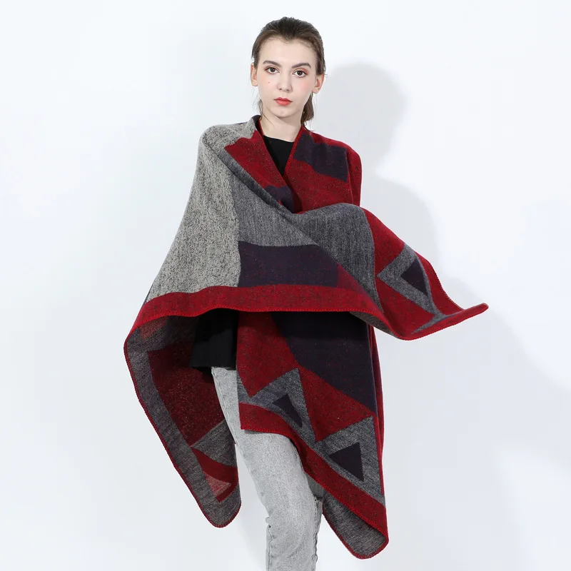 
Hot Sale Europe Mexican 100% Viscose Women Poncho Girls Cape Shawl Pashmina Poncho Sweater Ladies Winter Shawl 