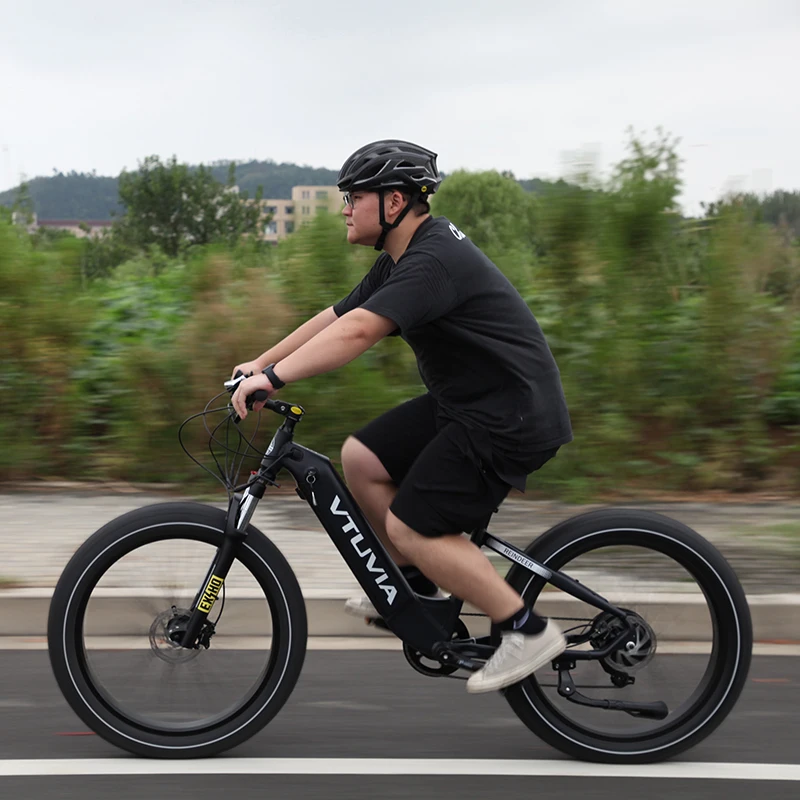 VTUVIA new 14ah hidden Li-ion battery mountain Ebike fat tire 48V 250W 750w electric bicycle bike for adult