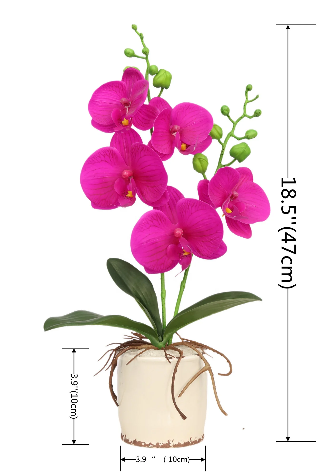 wholesale silk simulation orchid flower arrangements artificial phalaenopsis orchids flasks
