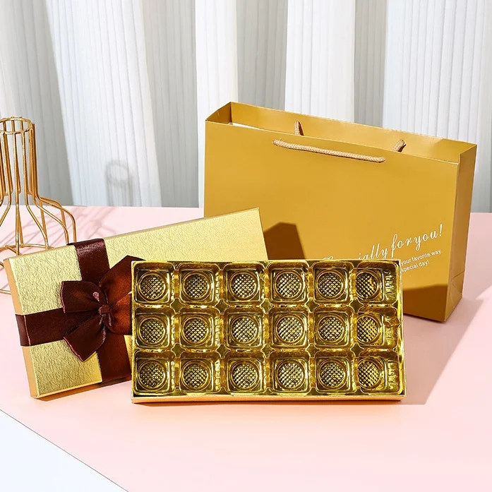 Factory direct sale chocolate chip cookie nut cardboard lid and base packaging gift box with insert divider