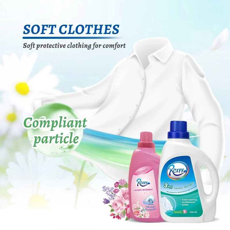 OEM 3L Romantic fragrance Household Chemicals Washing Liquid 3 in1 Laundry Detergent