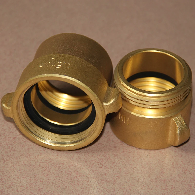 American Type 1.5/2/2.5 Inch Layflat Plain Brass Quick Water Connect Fire Hose Couplings Hydraulic