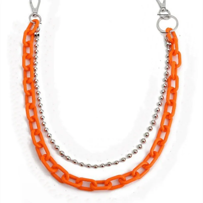 Fashion Plastic Buckle Pants Chain Hip Hop Resin Girls Trousers Chain Jean Chains Mix And Match Trouser Suit