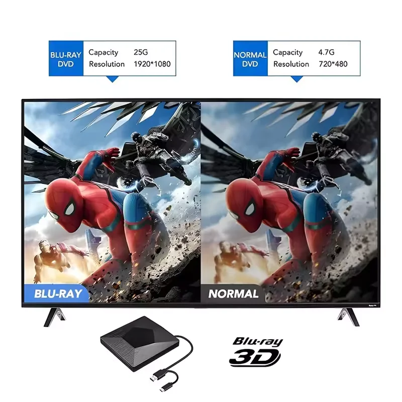 plug and play for convenient use cd writer burners optical drive USB External DVD player Card Reader Drive