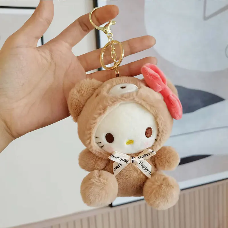 Подвеска для ключей Lilangda Sanrio милая кукла Подарочная сумка аксессуары плюшевые игрушки оптовая продажа Детская