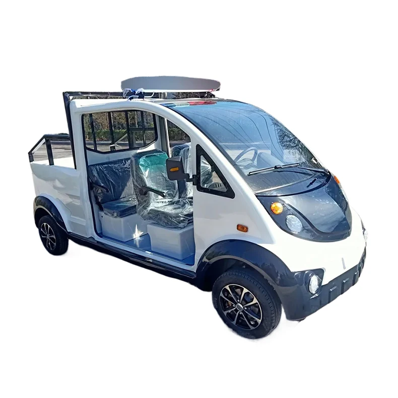 New energy truck 4 seat electric patrol truck open property security patrol car for wholesale
