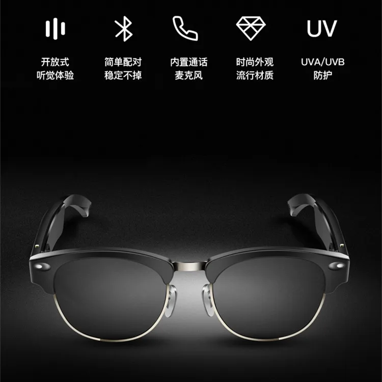Polarized Lenses Smart Glasses Open Ear Music Hands-Free Calling Cycling Sunglasses TWS Wireless BT Calling Smart Audio Glasses