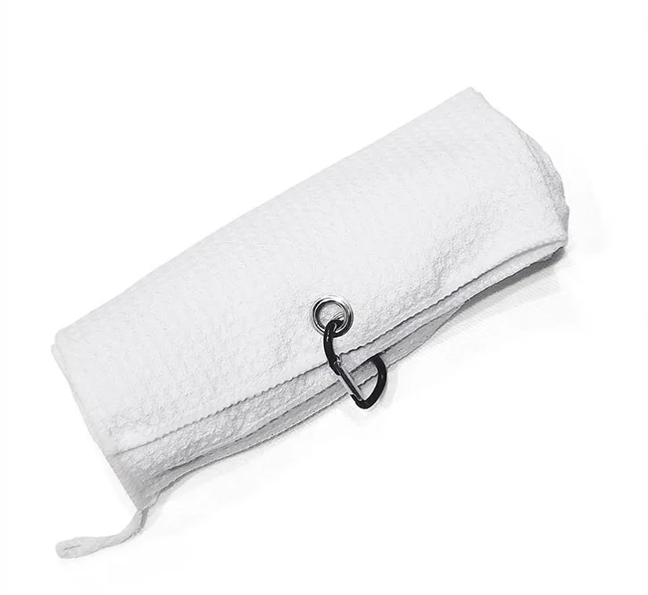 Sublimation blank Microfiber Golf Towel with hook, blank White Cooling Towels for heat transfer printing