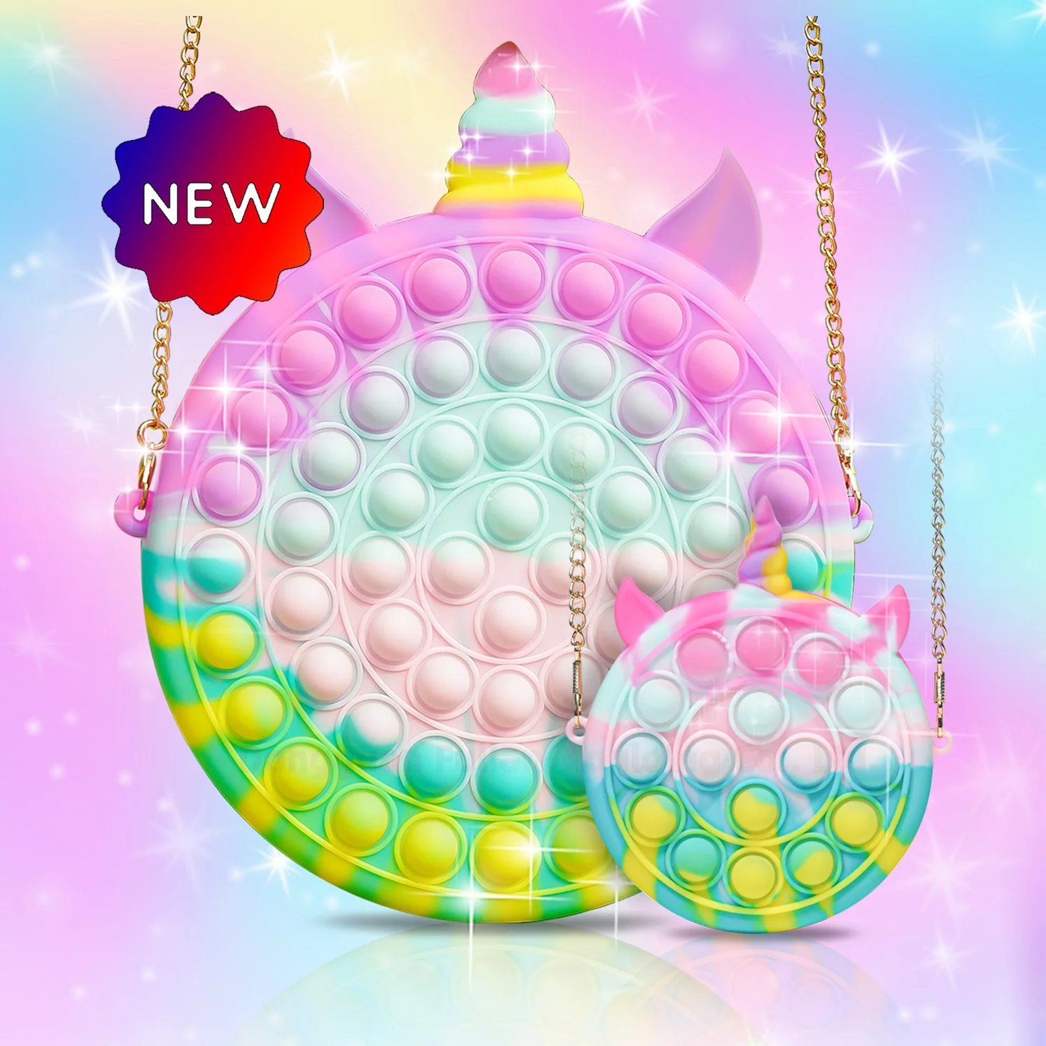 C1 High-quality New Unicorn Pop purse Large-capacity Pop Fidget Toy Popiting Bags Fidgets For Girls