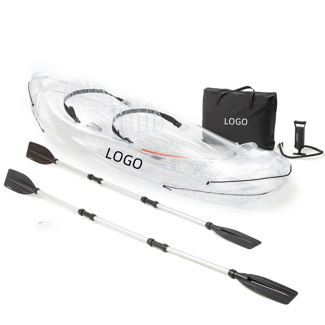 Paros Innovagoods 10ft Vicking New Design Sit Top Fishing Kayak 2 Places Inflatable Transparent Kayak Accessories Rowing Boats