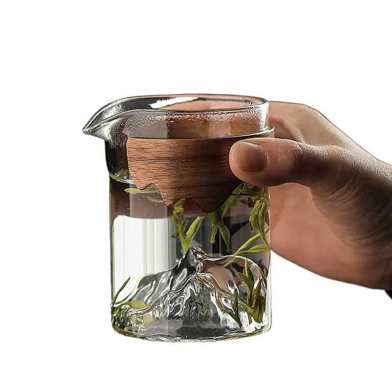 Guanshan Glass Large Household Anti-Scald Tea Pot Thick Borosilicate Tea Serving Cup Fair Mug Tea Funnel Set