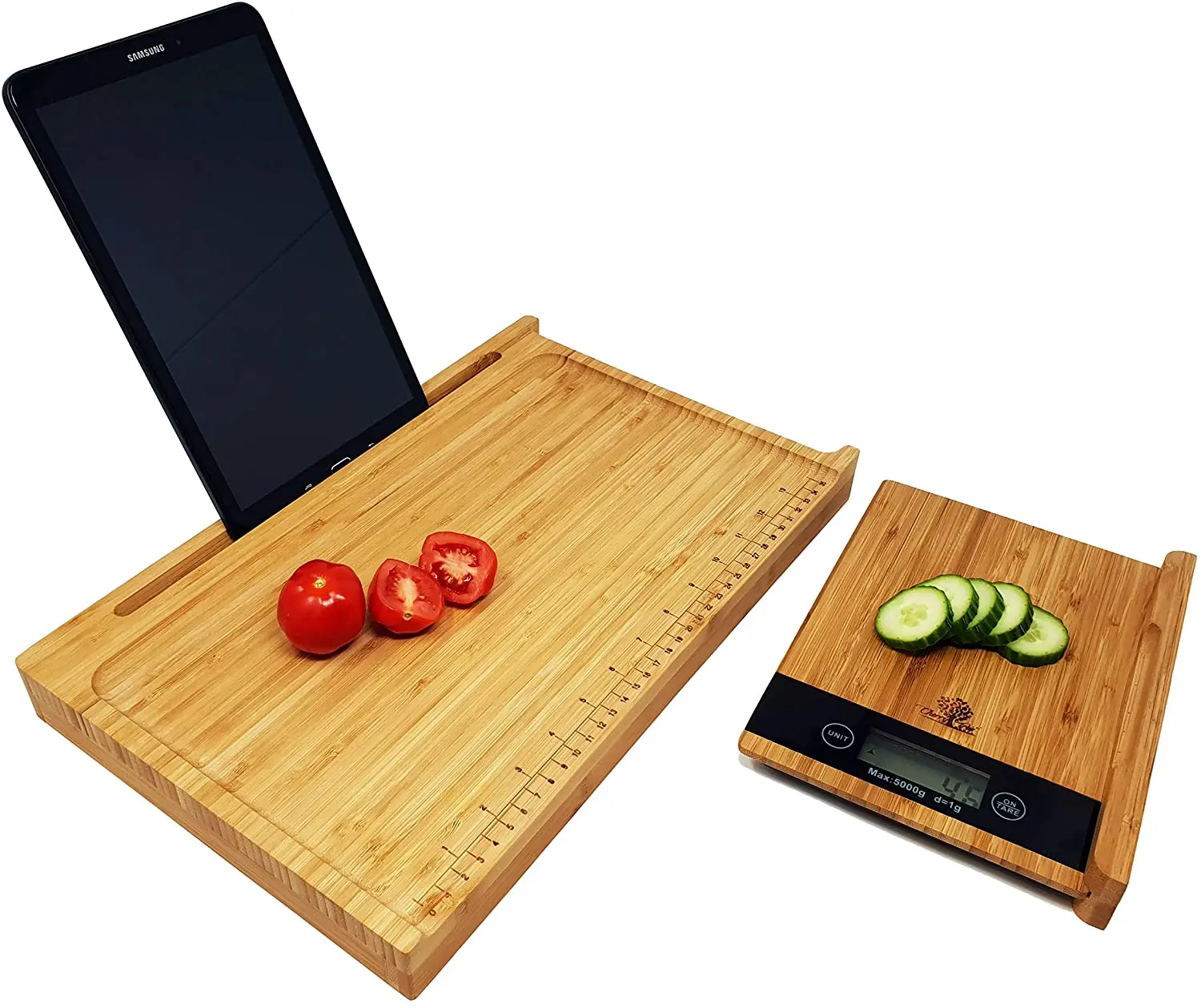 High Quality Bamboo Chopping Board with Digital Weighing Scale