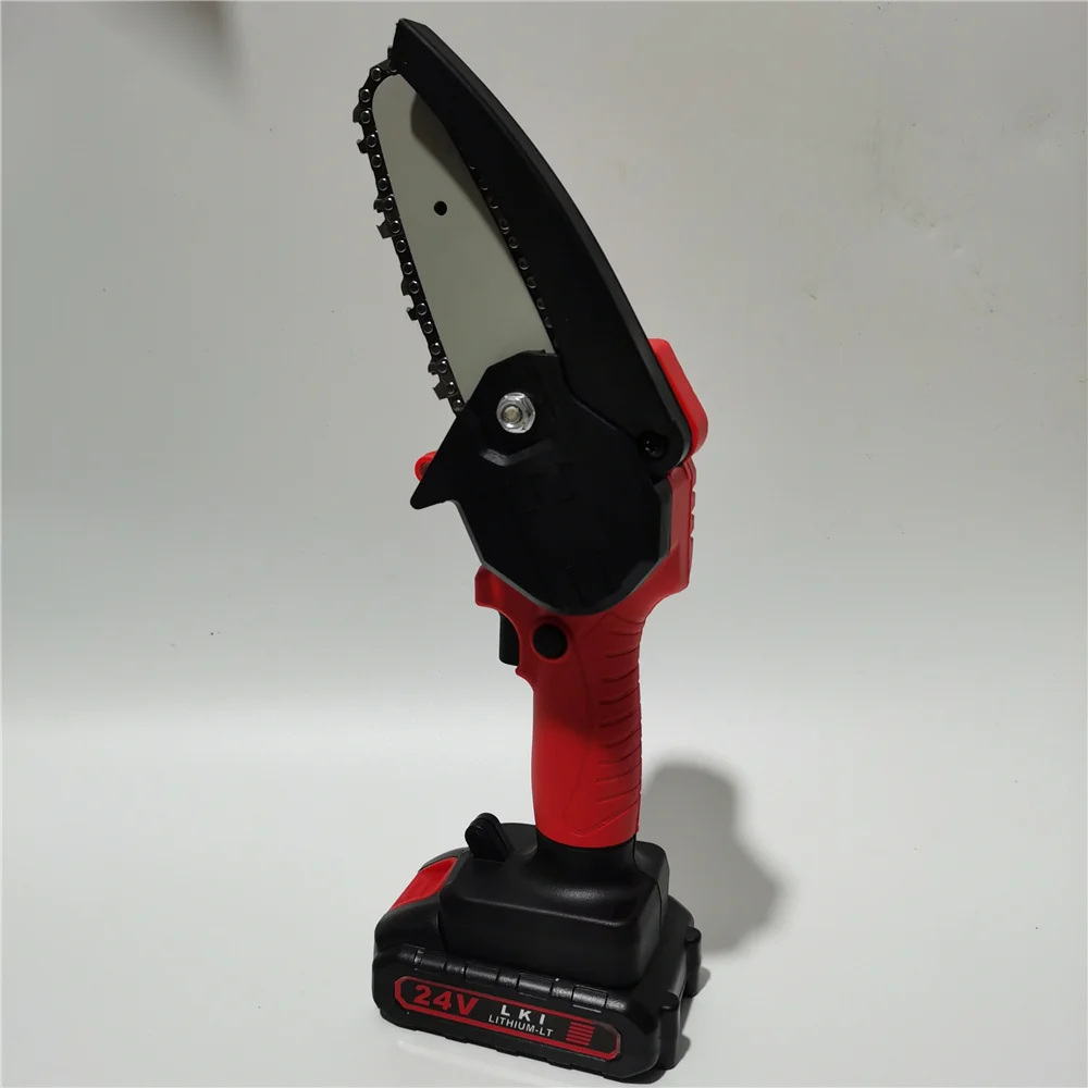 4 Inch 21V Mini Steel Cordless  Chainsaw Chain Electric Pruning Saw Garden Logging Cutter Tool 1500mAh