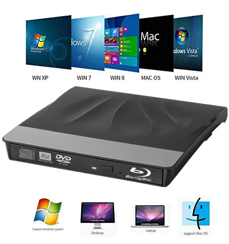  Портативный 3D проигрыватель blu-ray USB 3 0 DVD-плееры внешний DVD-проигрыватель dvd-привод usb