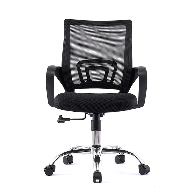 Foashan Factory Custom Logo Office chair computer task mesh office fix armrest office visitor chair without wheel