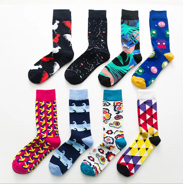 
Casual Cotton Socks Design Multi-Color Fashion Dress Mens Socks 