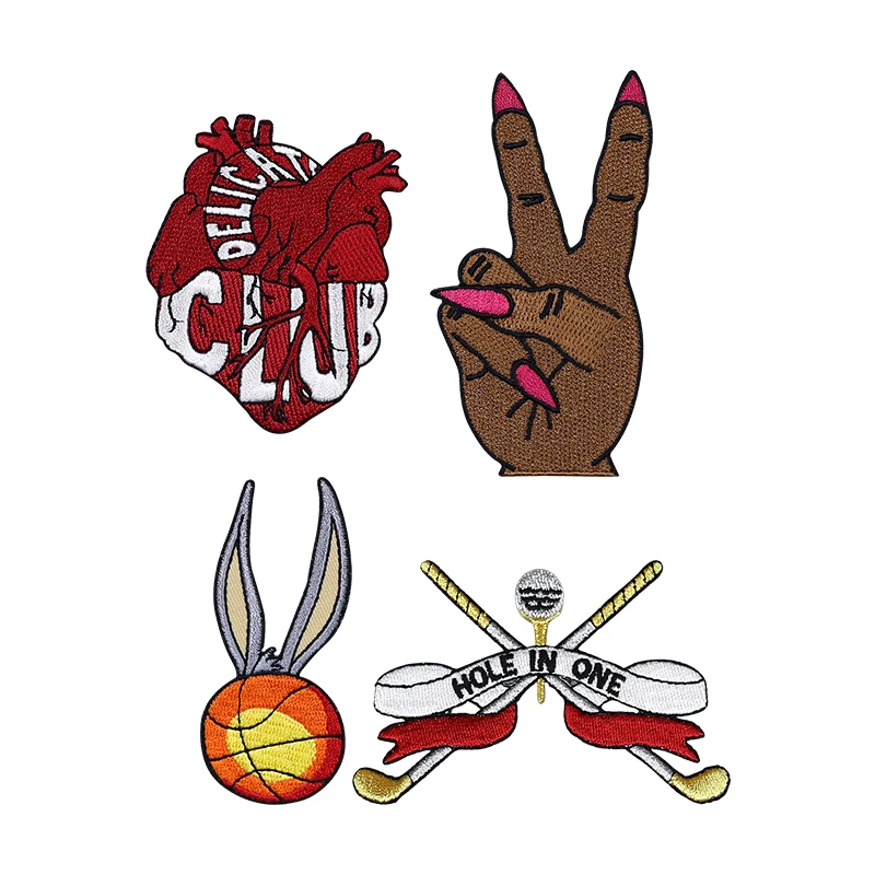 Custom LOGO Embroidery 3D Puff Brand Name Letter Custom Embroidered Patch Number Iron On Embroidery Patches