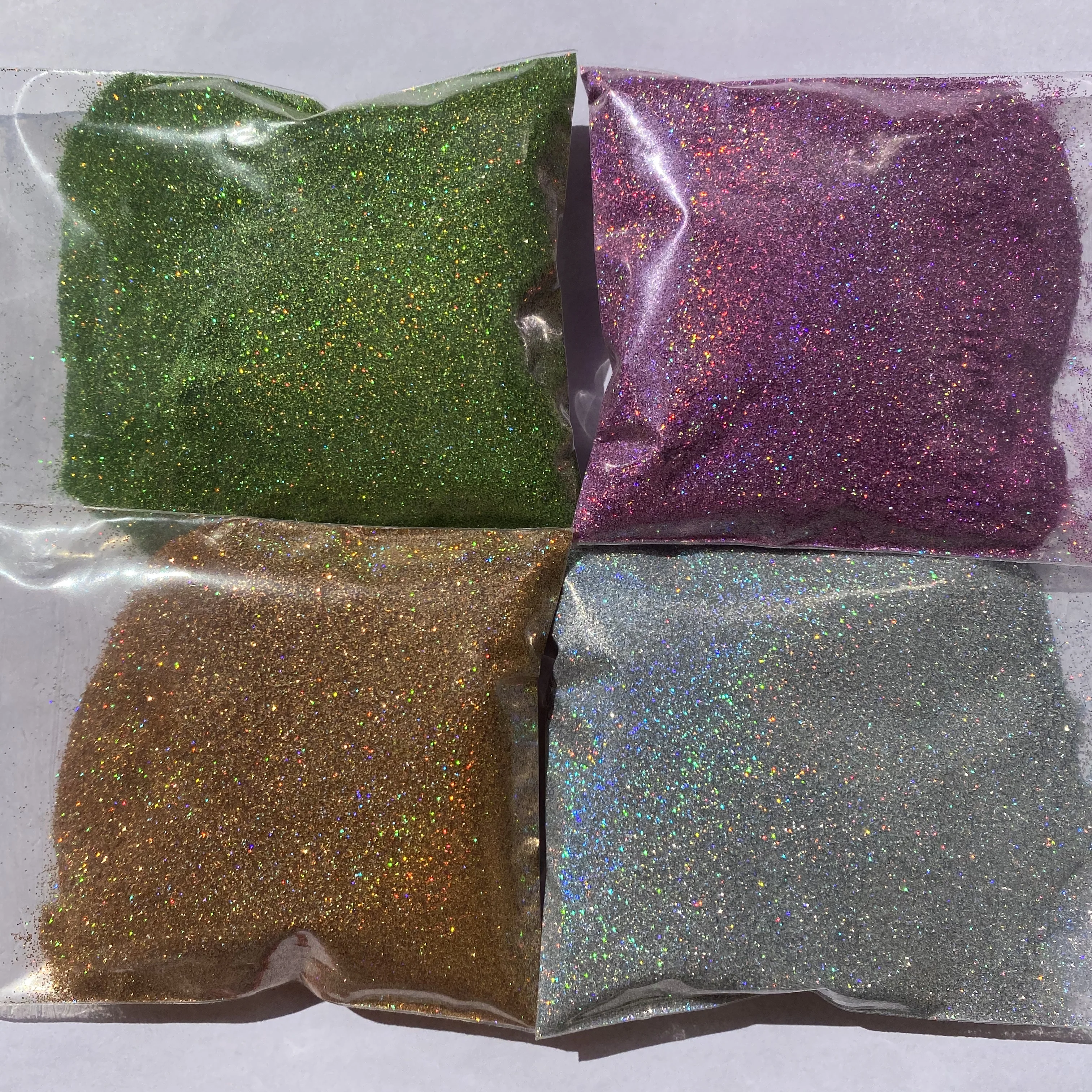 Wholesale Bulk Glitter Powder 2 oz Bag Package Cosmetic Extra Fine Glitter Holographic
