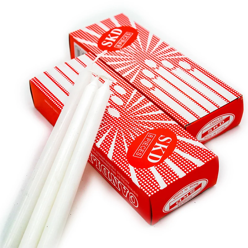 Wholesale paraffin wax smokeless white stick candle