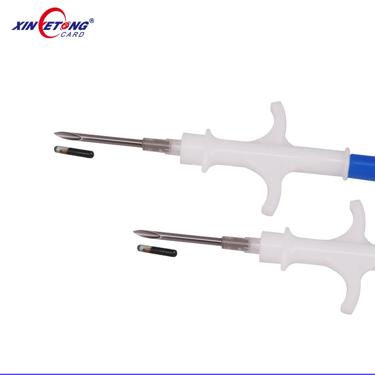 2.12*12mm FDX-B 134.2khz EM4305 RFID Microchip Pet ID Transponder Syringe For Animal Fish Dog Cat