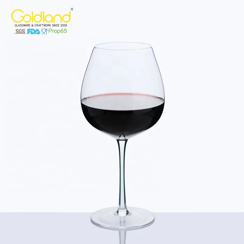 Crystal burgundy wine goblet handmade custom red wine glasses 650ml