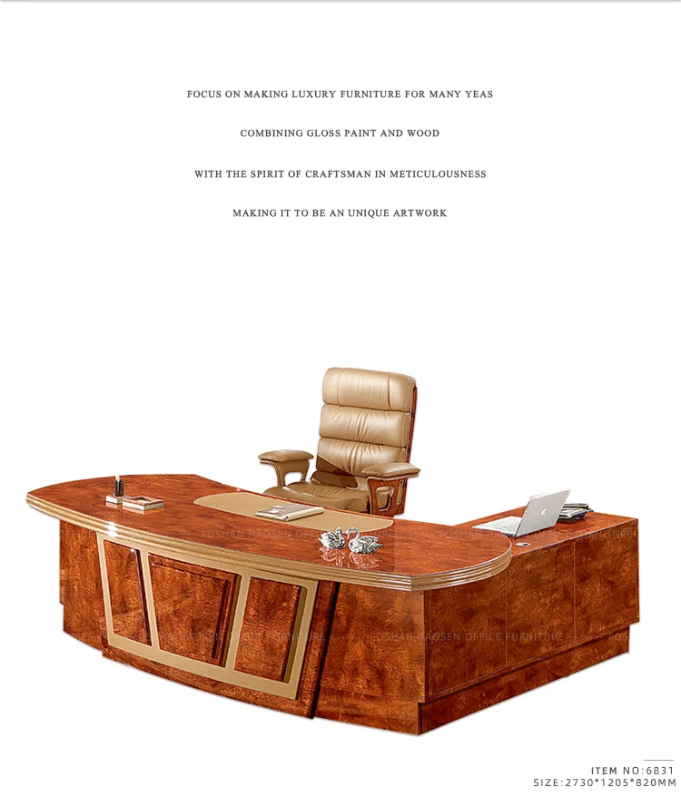 foshan haosen 6831 office table /desk high gloss table top