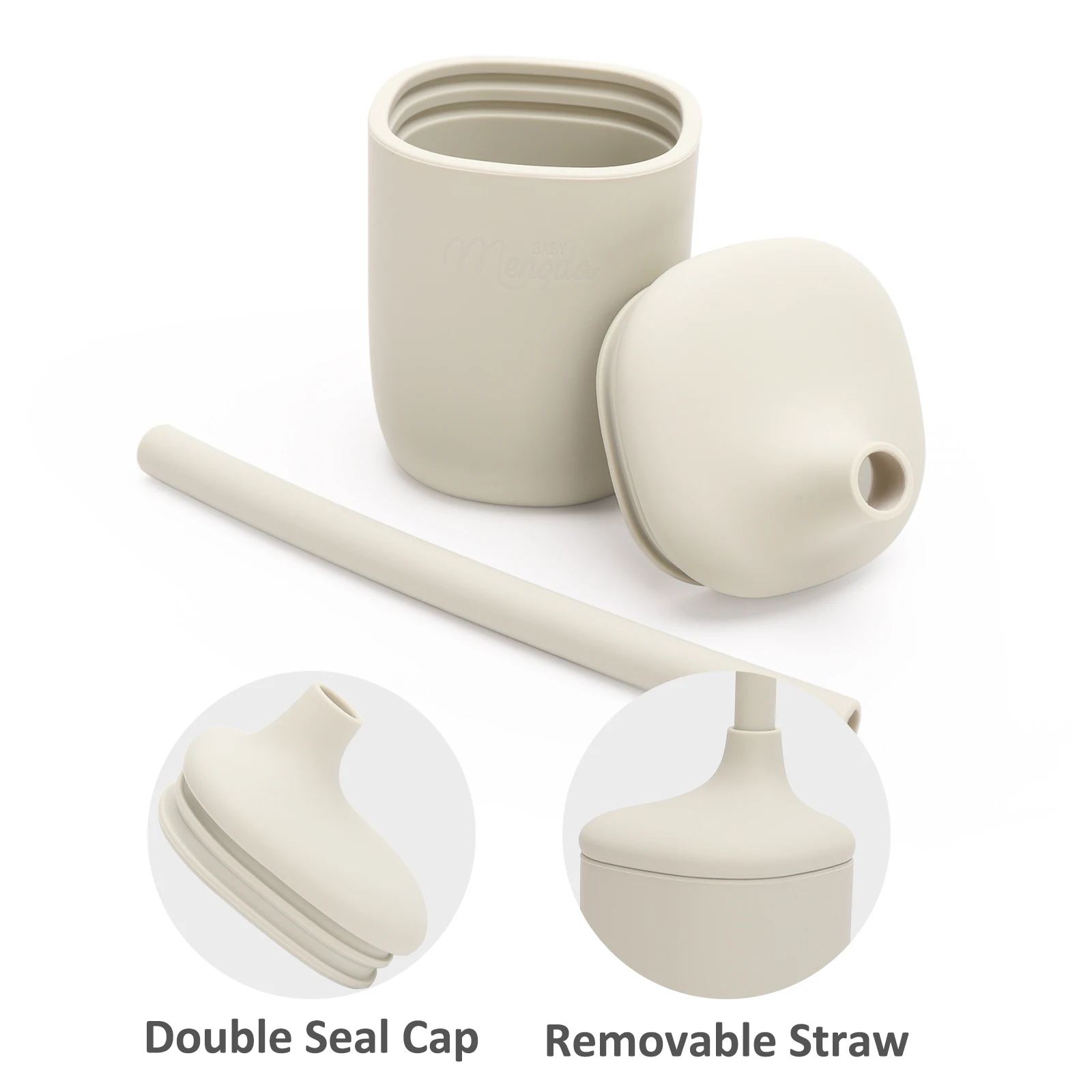 Top Quality Food Grade Silicone Cup With Lid Non Slip Baby Sippy Drinking Cup Silicone Baby Straw Cup