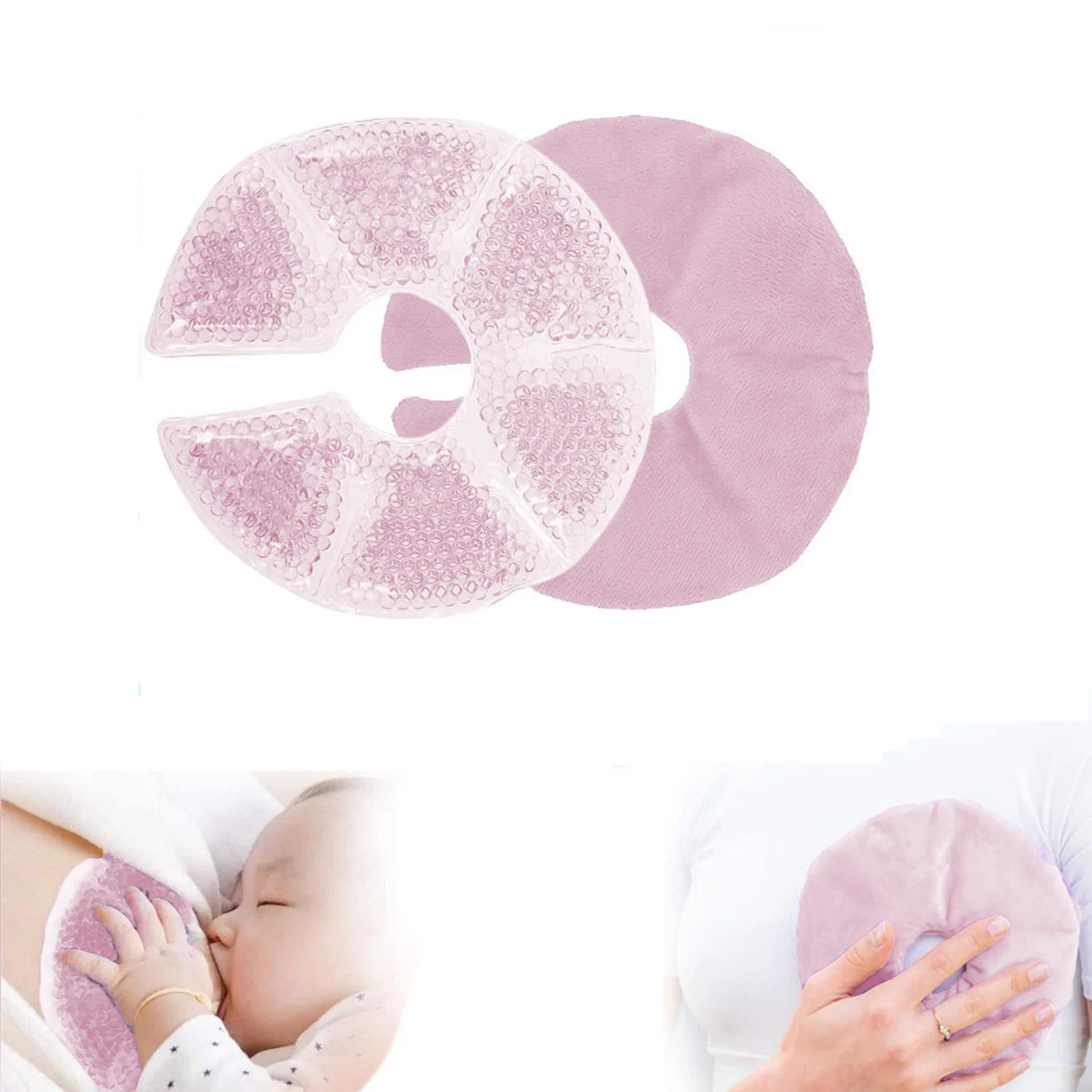 High Quality Breast Therapy Packs with Soft Covers, Hot and Cold Breast Pads, Breastfeeding Essentials for Moms, 2 Pack