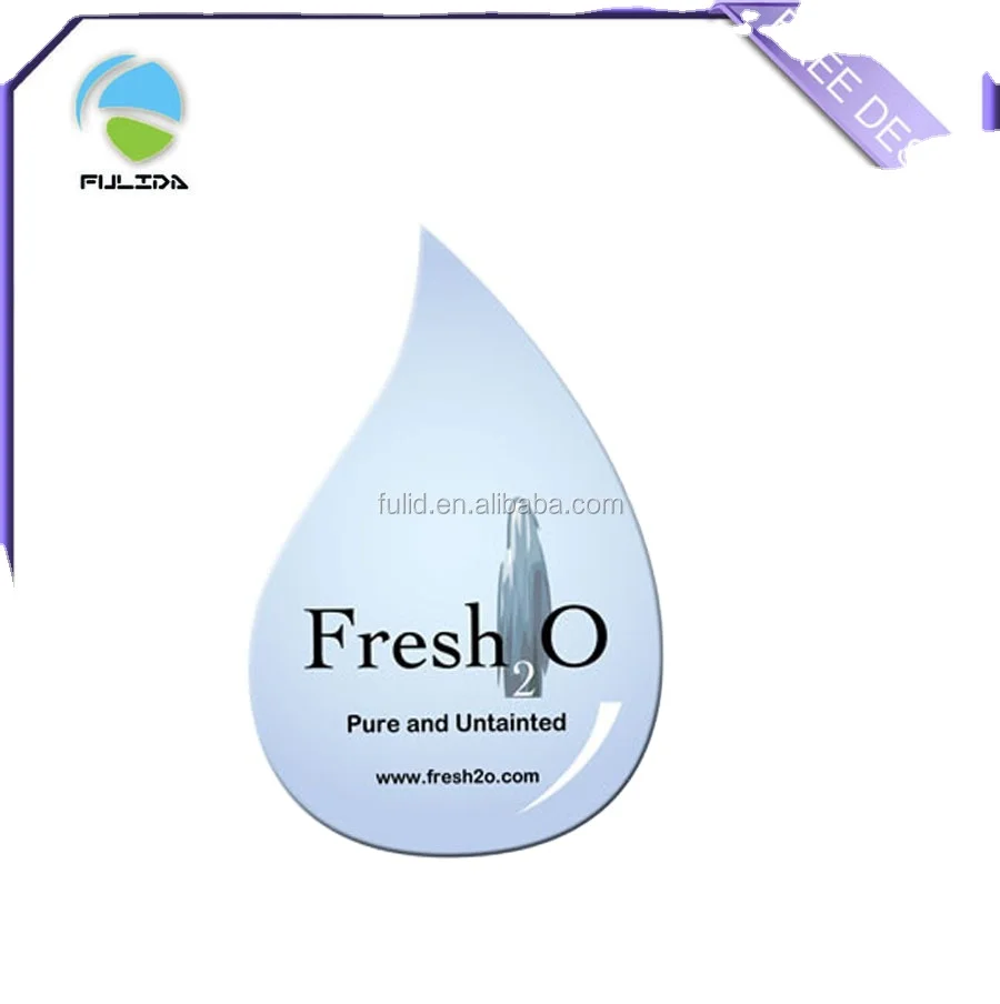 paper material water drop shaped company logo soft fridge magnet