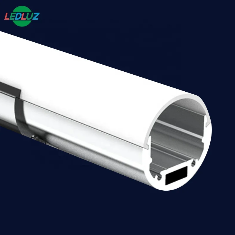 
Black Anodized 28mm Round Aluminum Profile For LED Strips 