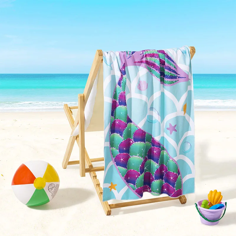 toddler Coral Fleece Soft Absorbent Lovely Microfiber Children baby bath towel organic cotton