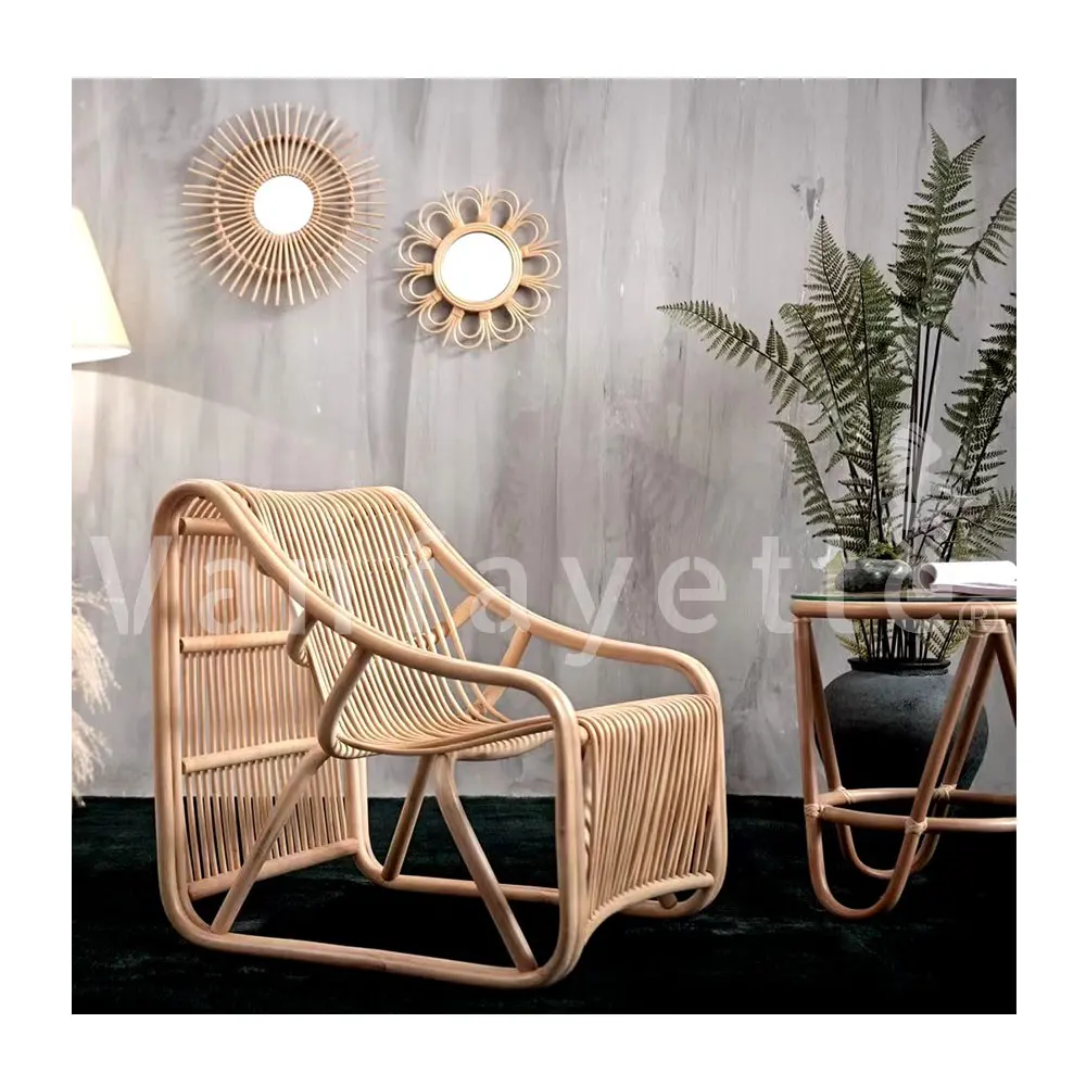 Wico Ins Luxury Indoor Couch Single Chair Collection for Hotel Furniture Design 2 Seater Cane Sofa Real bahama rattan chair