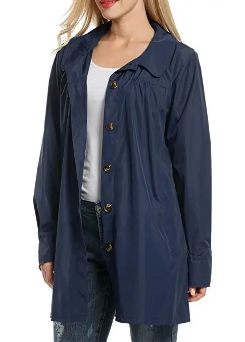 
Women fashion windbreaker army green jacket raincoat for women 