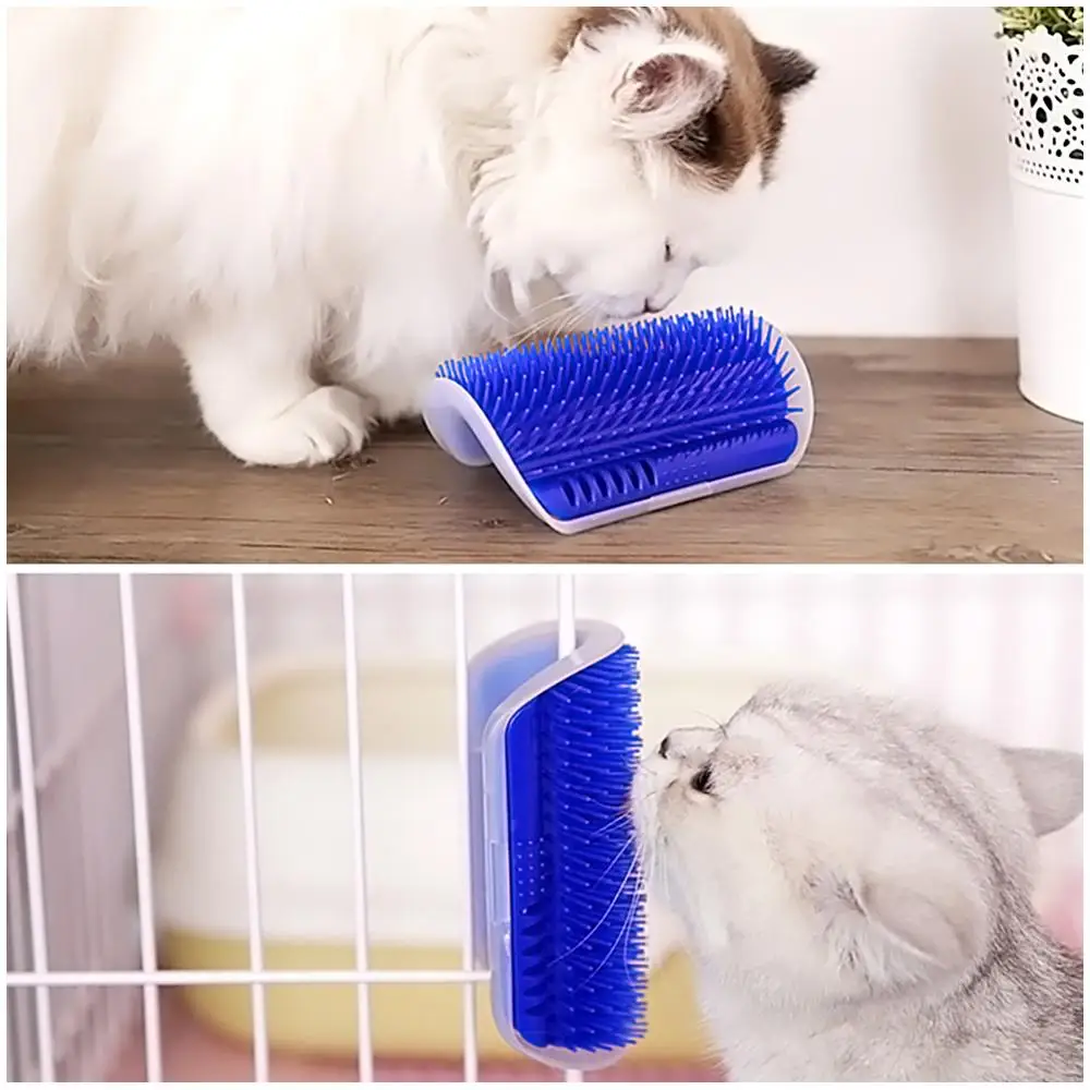Grooming Tool Hair Removal Massage Comb Interactive Toys wall mounted pet cat wall scratcher