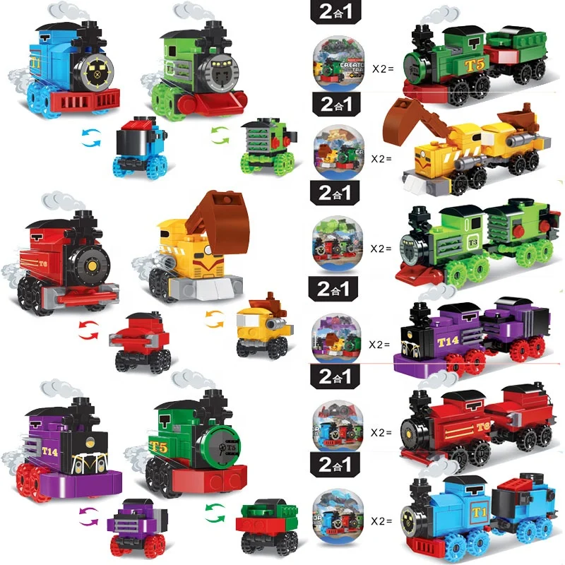 12pcs/Set Surprise Eggs Toys Mini Car DIY Assembly Toys Educational Children Toys Building Blocks Surprise Egg Capsule