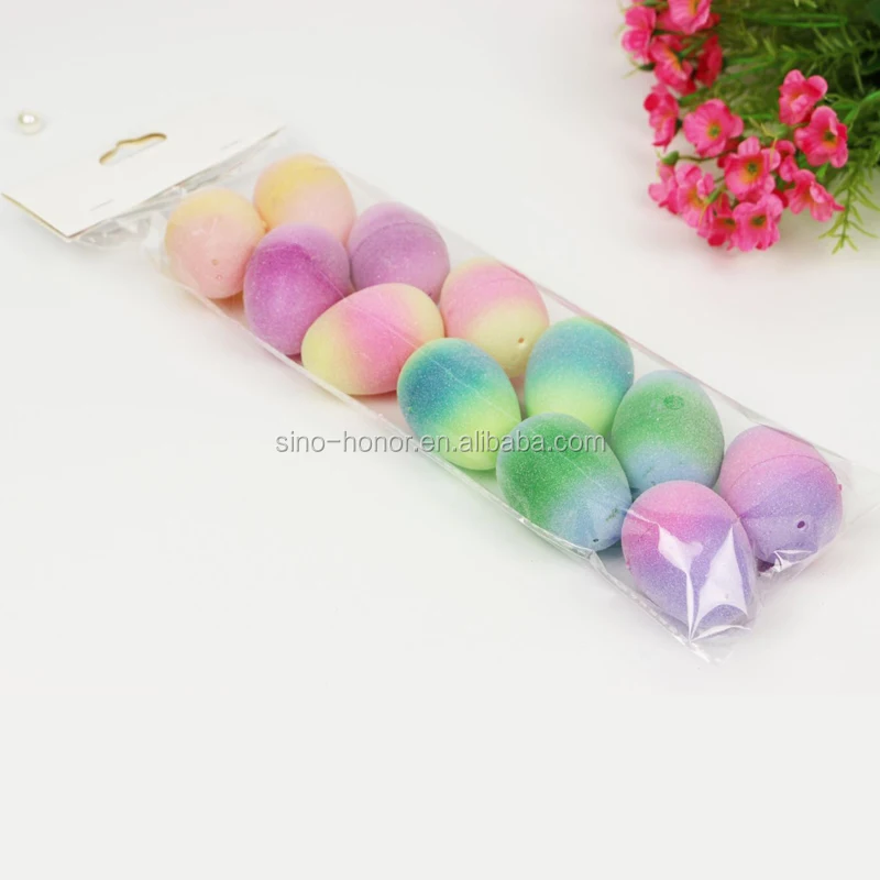6.2*4.2cm plastic easter eggs for sale small egg cute glitter egg