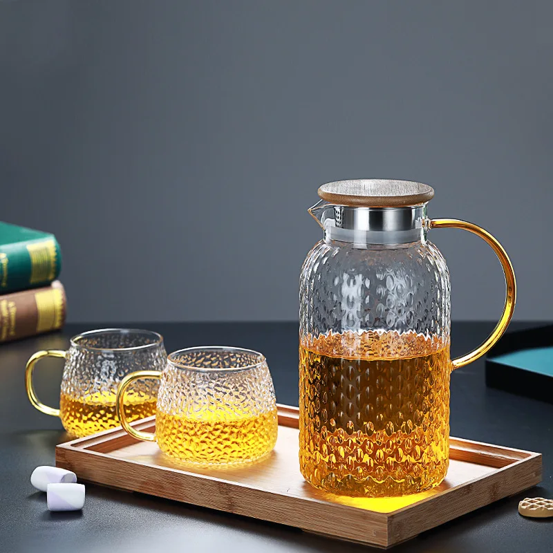 Glass Pitcher Mouth Blown Borosilicate Glass Pitcher Water Jug For Hot/cold Water Glass Ice Teapot And Juice Beverage Kettle