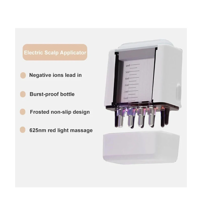 Hot Selling Waterproof Electric Head Scalp Massager Hair Growth Oil Serum Comb Regrowth Hair Treatment