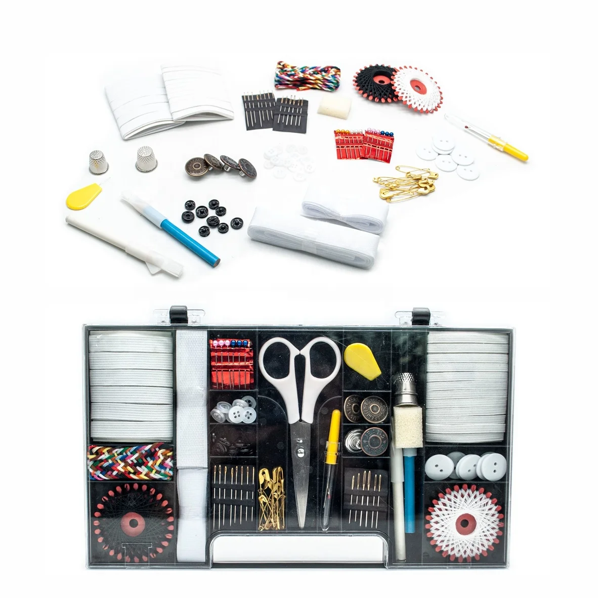 90 pcs pack multi function professional sewing kit box for hand sewing and sewing machine