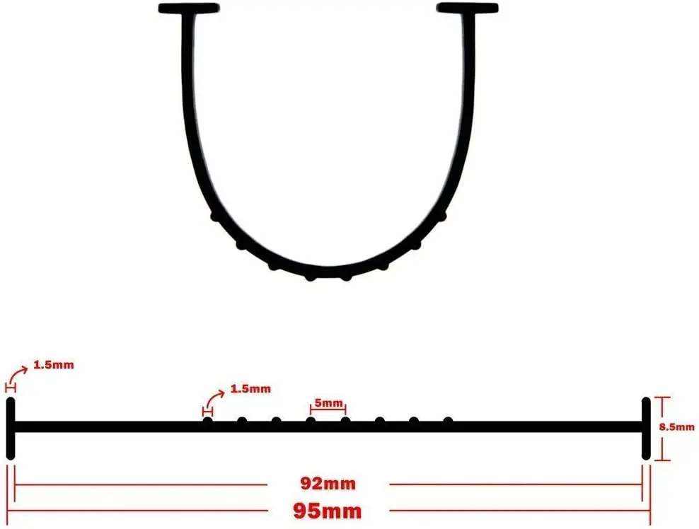 Roll Up Garage Door Bottom Rubber Seal Strip Universal Garage Door U-bottom Seal